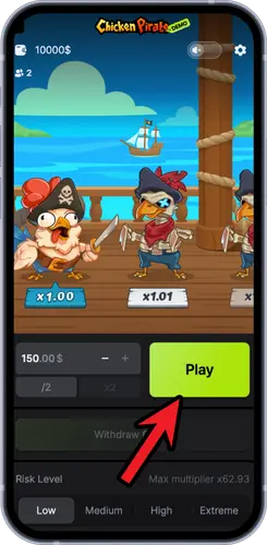 Chicken Pirate demo Play button
