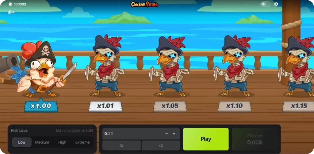 Chicken Pirate demo full game screen